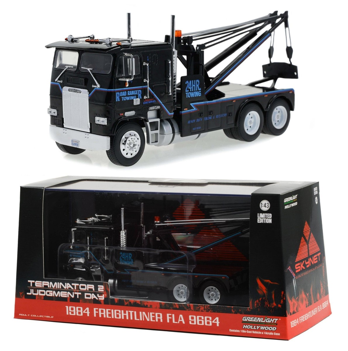 1:43 GreenLight *TERMINATOR 2* 1984 Freightliner FLA 9664 BIG RIG
