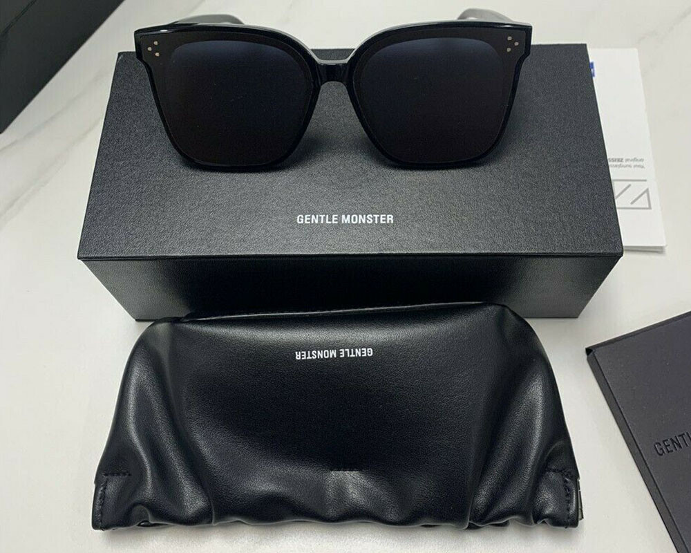Gentle Monster Her 01 Unisex Sunglasses Black Package Zeiss Lenses