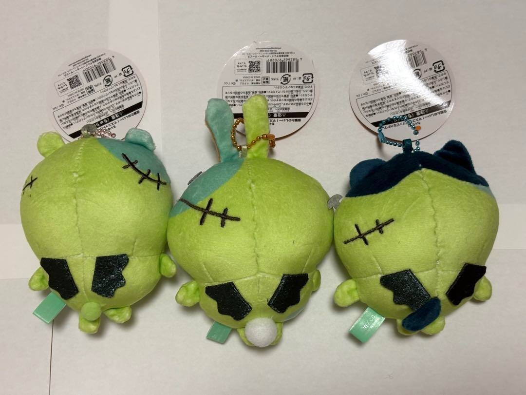 Chiikawa Zombie Halloween Mascot Plush Key Chain Set Of 3 Nagano