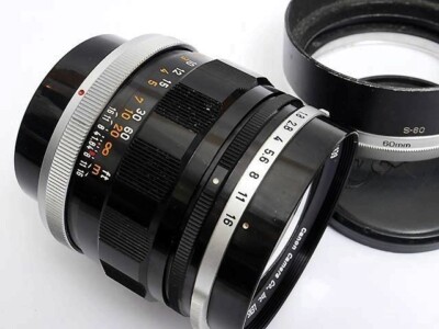 Canon FL 85mm F1.8 Telephoto Prime Lens with Hood Canon FD