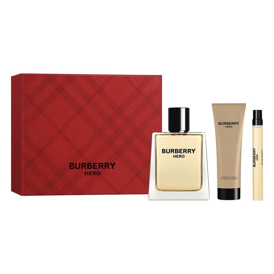 Burberry Hero for Men Gift Set Edt 100ml + Edt 10ml + Shower Gel