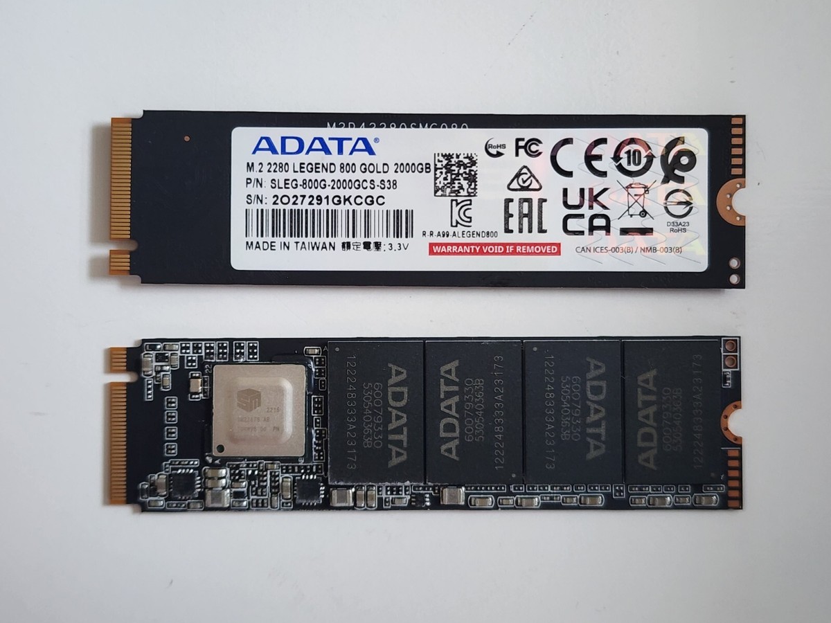 LESS THAN 10 HRS) ADATA 2TB SSD Legend 800 GOLD NVMe PCIe Gen4 M.2