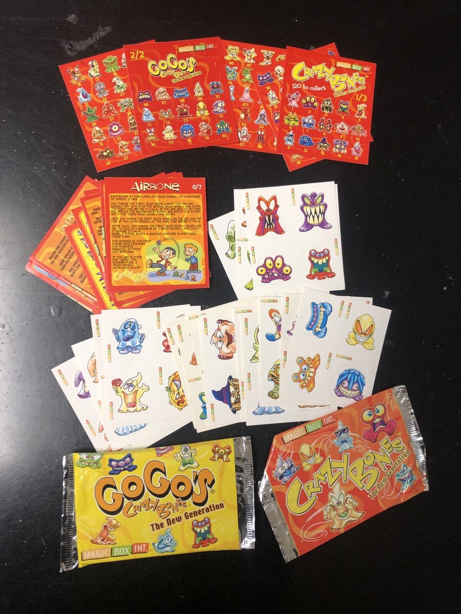 New Generation Gogos Crazy Bones Lot of Stickers Wrappers