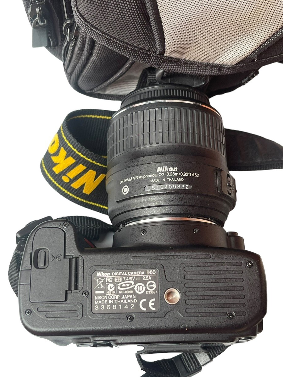 Nikon D60 DSLR Camera Black with AF-S DX Nikkor 18-55 mm VR Lens