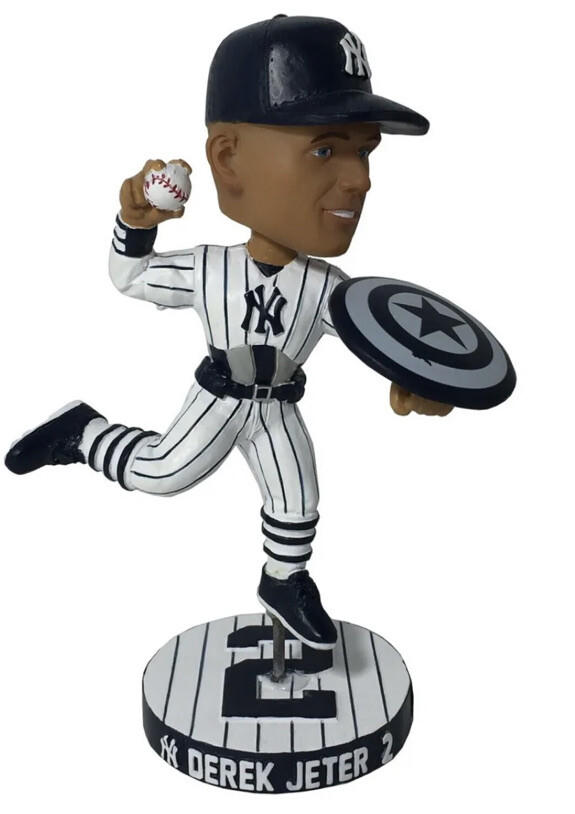 2023 Derek Jeter Yankees Marvel Captain America Bobblehead SGA
