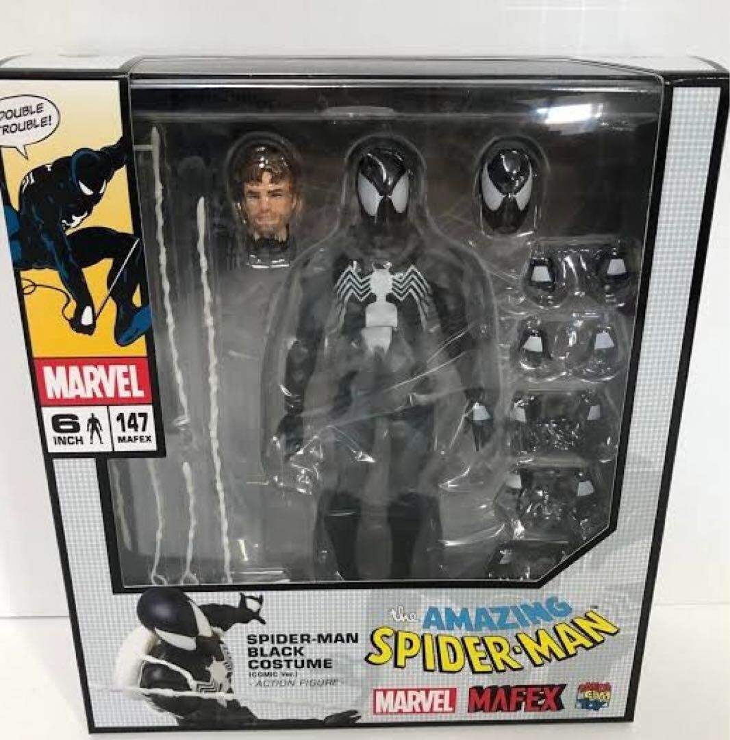 MAFEX No.147 Spider-Man Black Costume COMIC Ver Figure Hobby