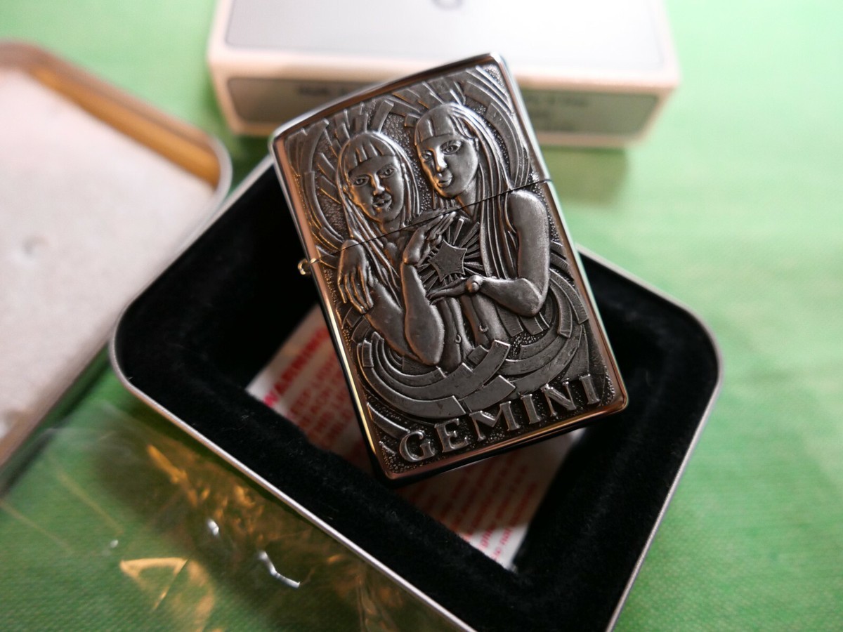 ZIPPO ZODIAC GEMINI CHROME LIGHTER 1997 | eBay