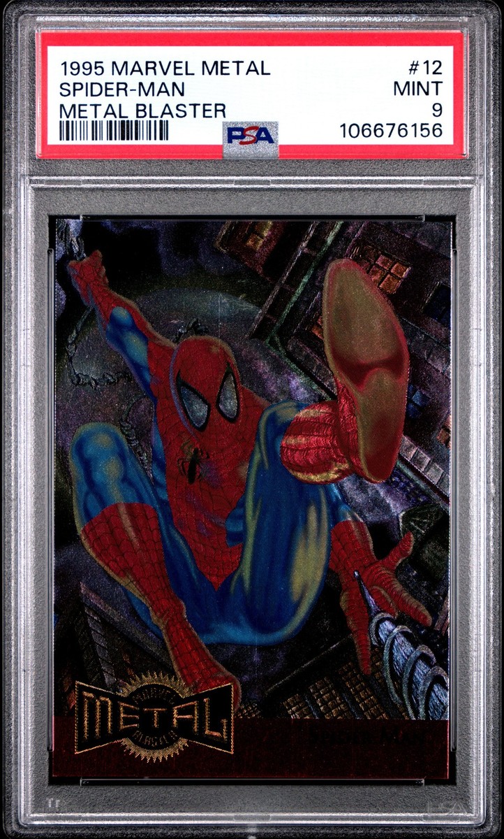 1995 Metal Marvel #12 Spider-Man Metal Blasters PSA 9 | eBay