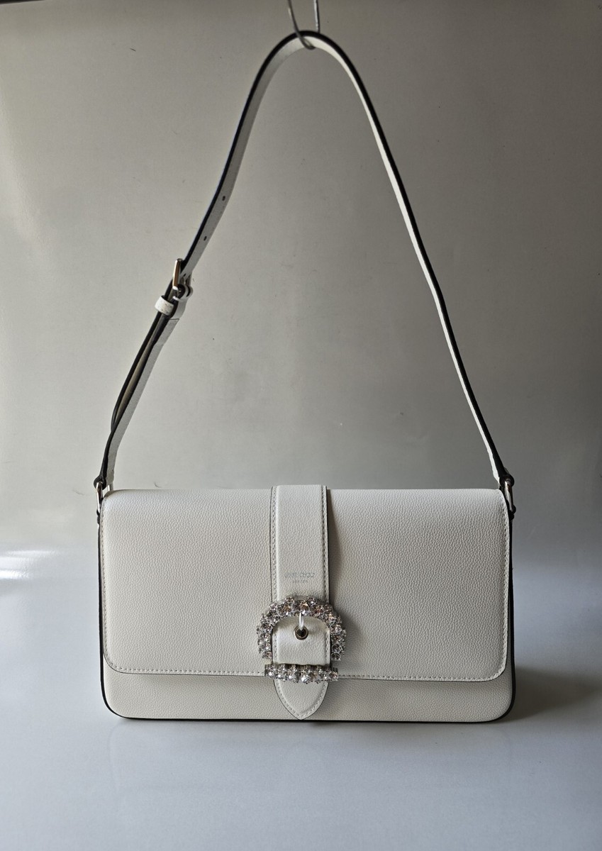 Jimmy Choo Cheri White Milk Top Handle Shoulder Bag Handbag