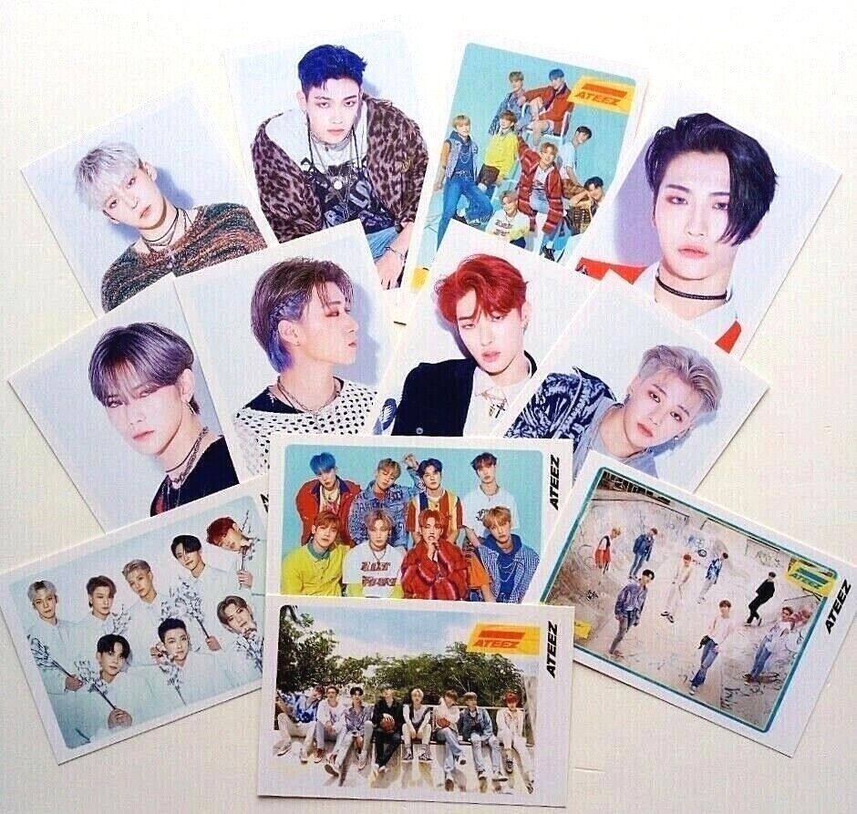 Ateez Photo Message Card Photocard Set of 12 Korea New | eBay
