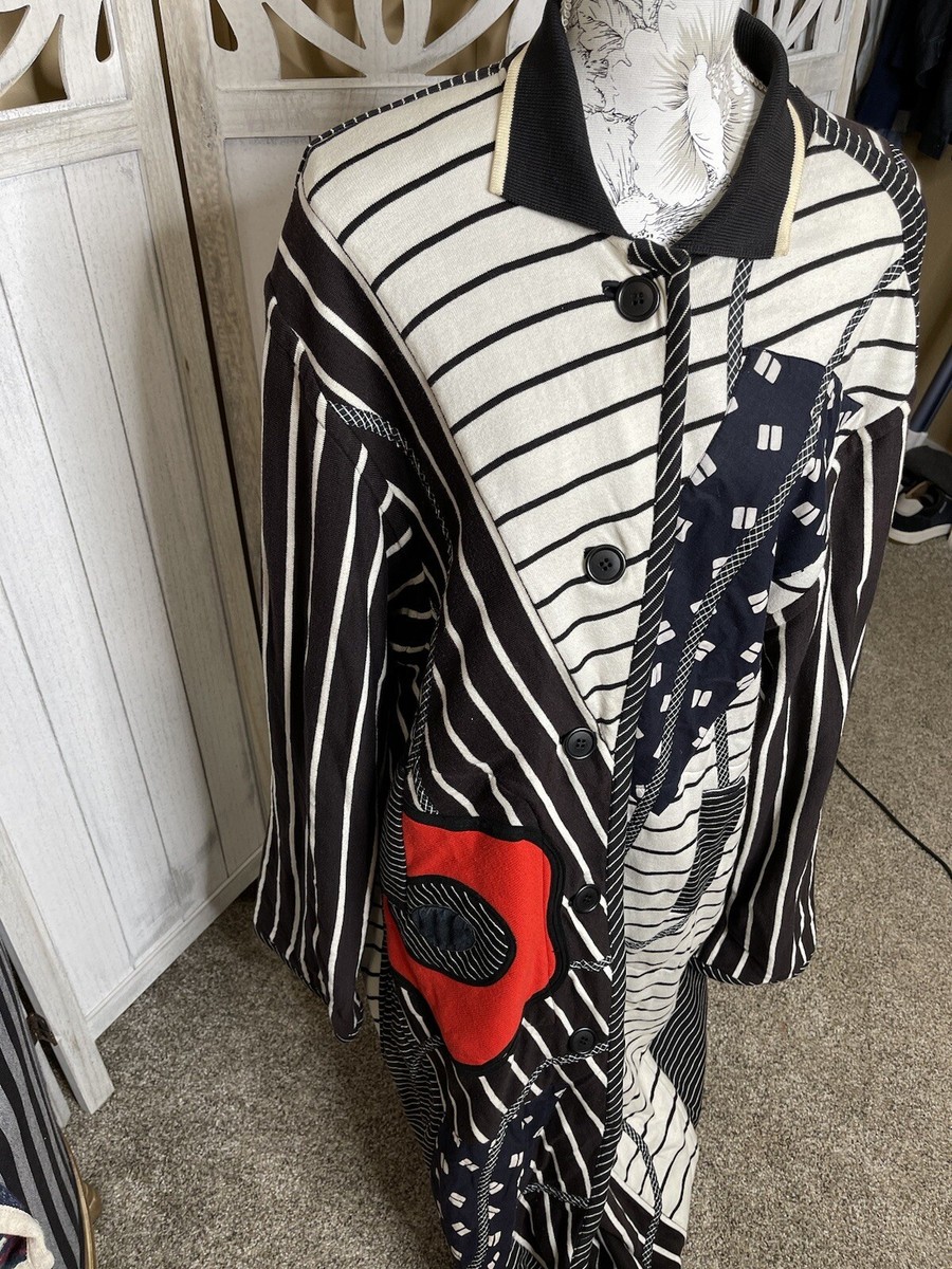 Koos Van Den Akker Vintage Women's Maxi Coat Patchwork Quilted 80s