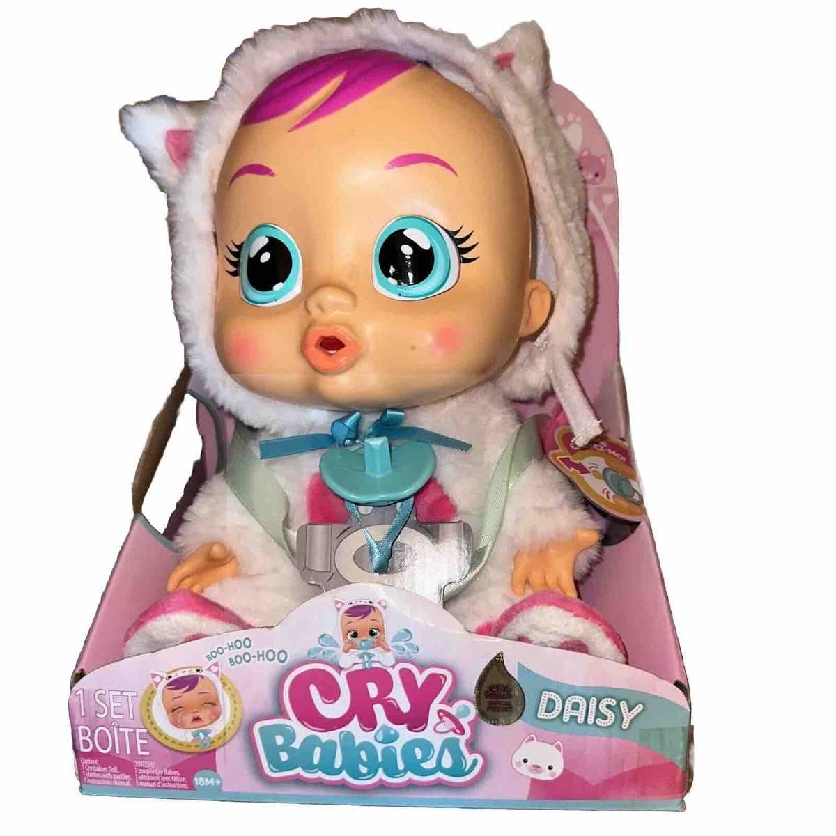 Cry Babies Daisy Interactive Doll Scented Cries Real Tears 18+
