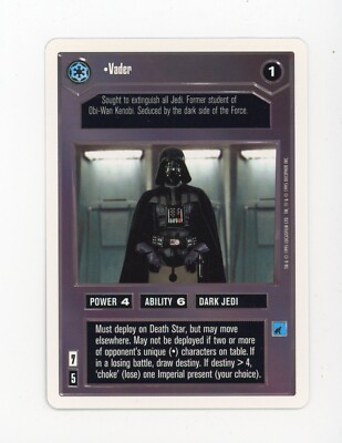 Darth Vader card - 1995 Decipher STAR WARS CCG Premiere Limited