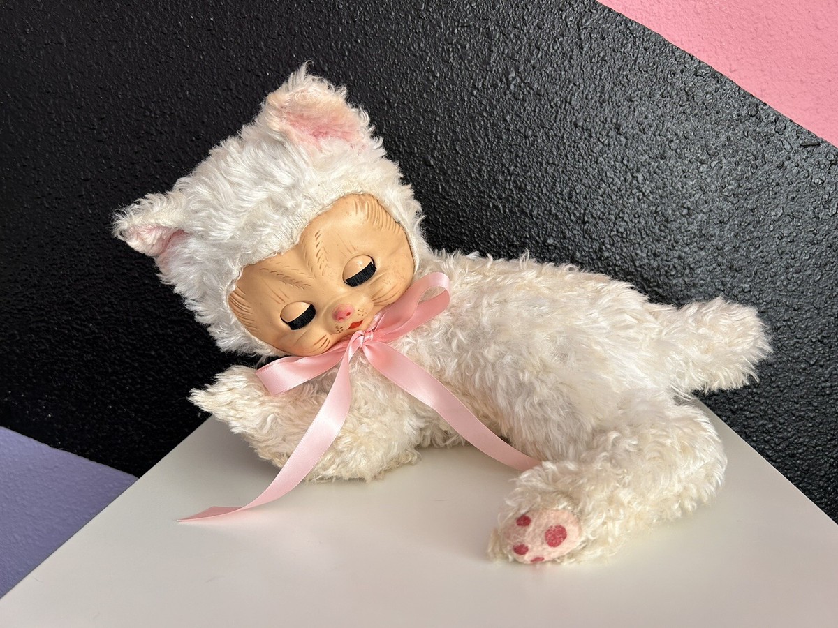 Rushton Star Creations 1950s Plush Rubber Face Blinking Sleepy