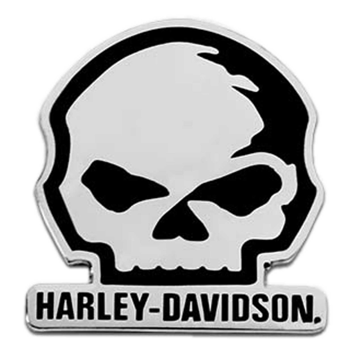 Harley-Davidson 1.5 inch. Willie G Skull Logo Metal Pin, Antique