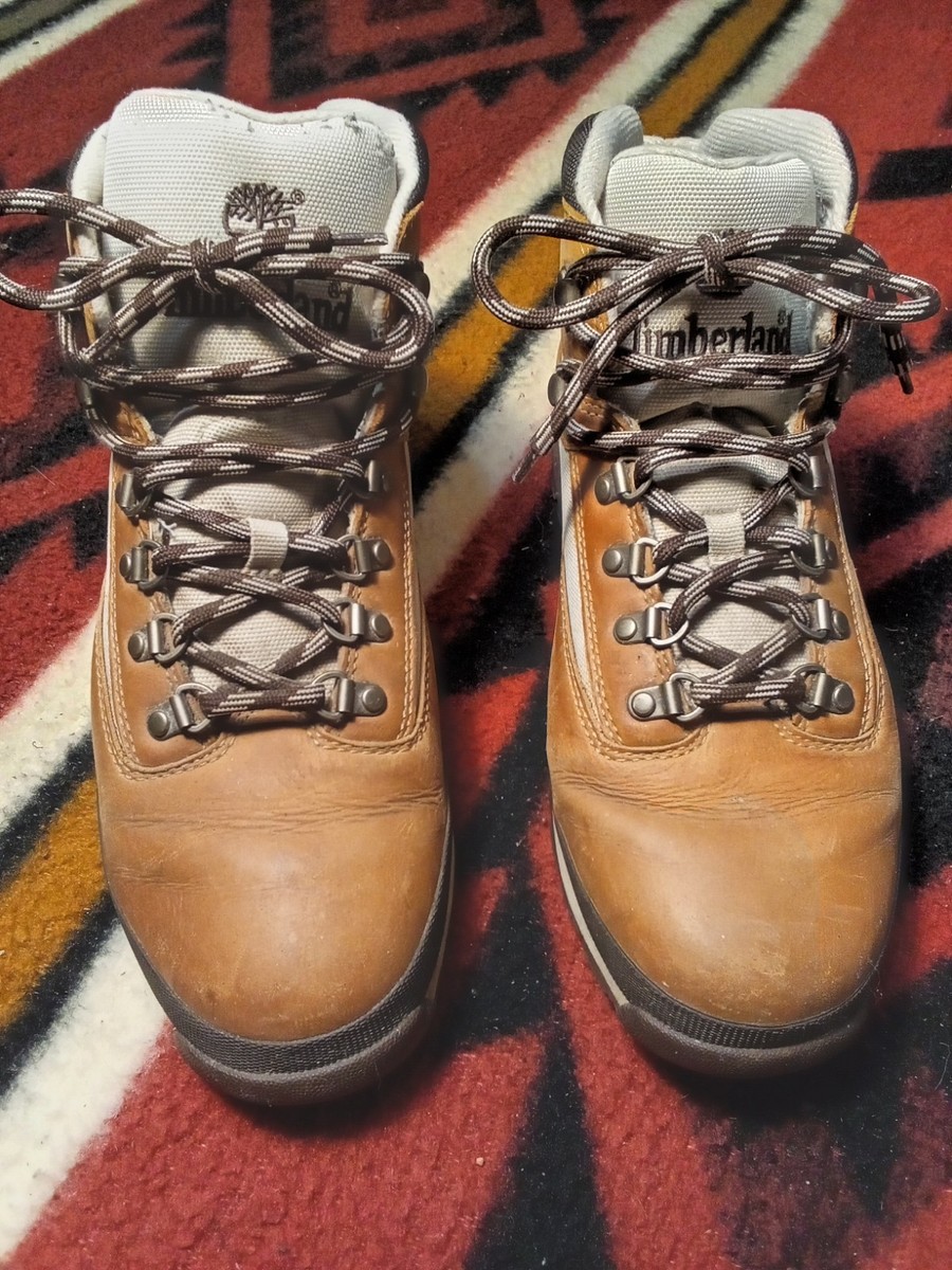 Mens VTG 2000s Timberland 10.5 Brown Leather Hiking Mountain