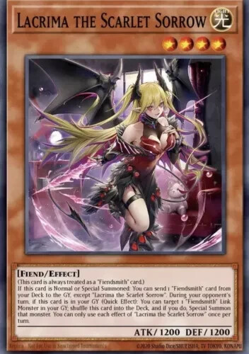 YUGIOH LACRIMA THE CRIMSON TEARS SECRECT RARE 1ST NEAR MINT ROTA