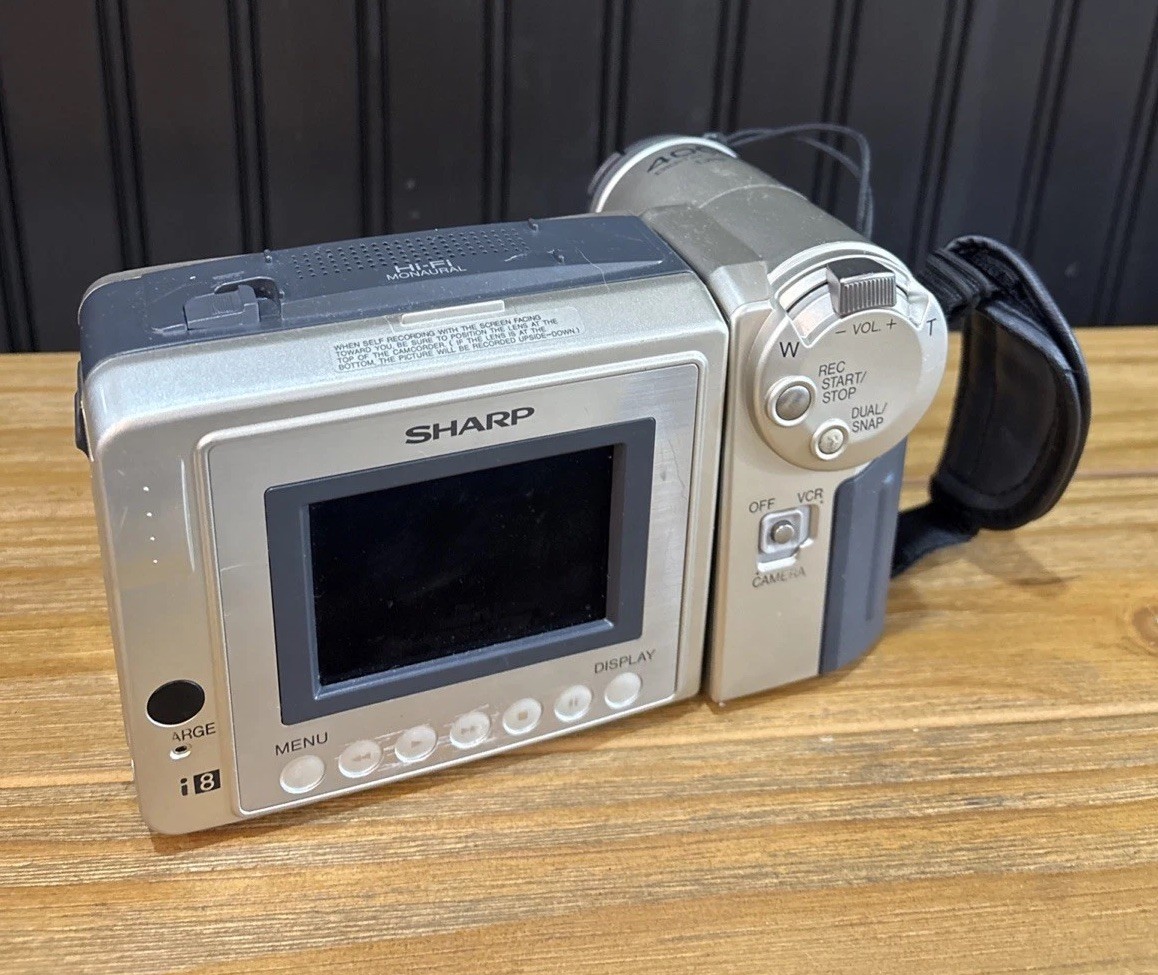 Vintage Sharp VL-AH50 Viewcam Hi8 Camcorder Flip-Out Screen