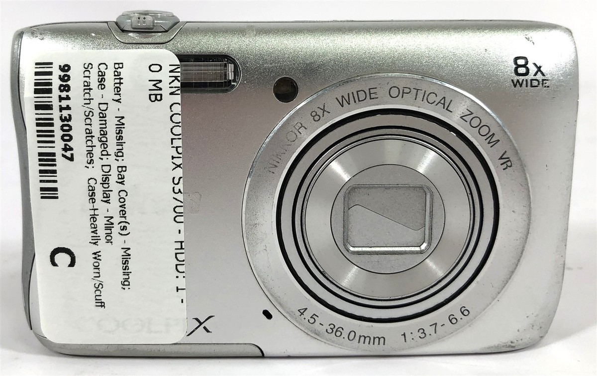 Nikon Coolpix S3700 20.1 MP 8x Optical Zoom Digital Camera - Heavy