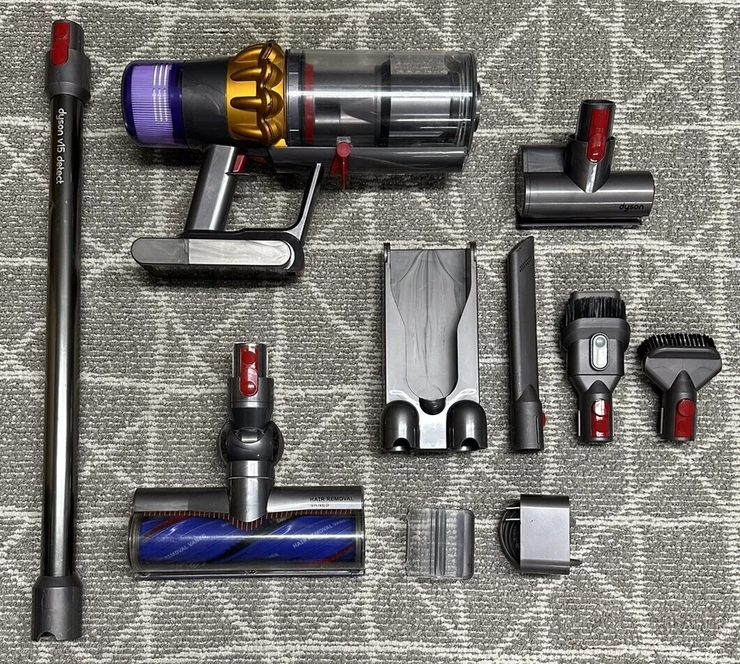 Dyson V15 Detect Cordless Stick Vacuum SV22- Yellow/Nickel | eBay