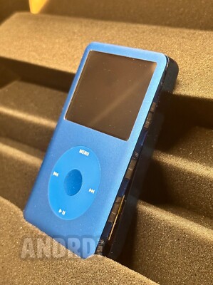 Custom Blue Apple iPod Classic 7th Gen -📳 Taptic Mod 📳- 3000mah