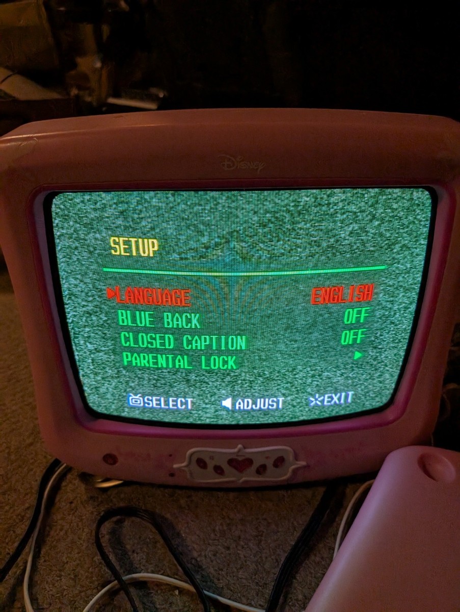 Classic 2006 Disney Princess Pink Vintage CRT 13” TV DVD Player