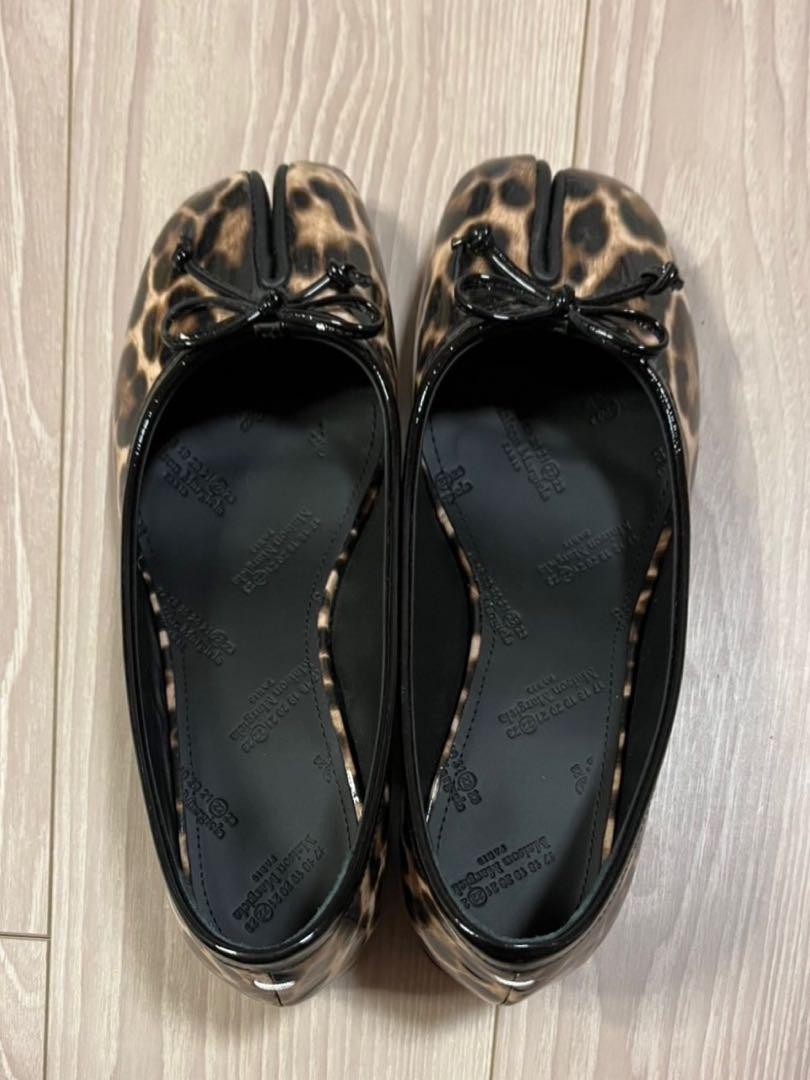 Maison Margiela Leopard Tabi Pumps Women Flat shoes Original