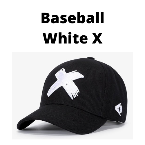 Baseball Cap X Logo Snapback Adjustable Youth Fashion Black Hat