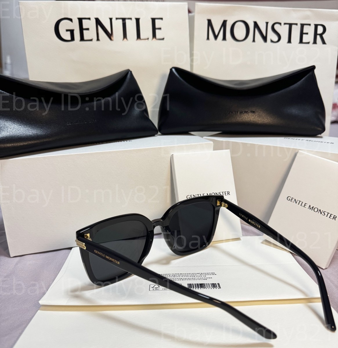 GentleMonster New Her 01 Unisex Sunglasses Oversized Black Frame