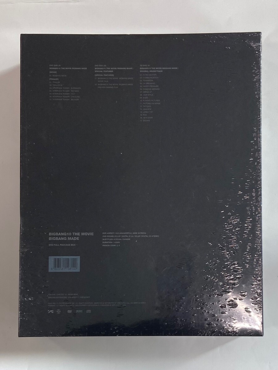 FACTORY SEALED] BIGBANG10 THE MOVIE BIGBANG MADE DVD FULL PACKAGE