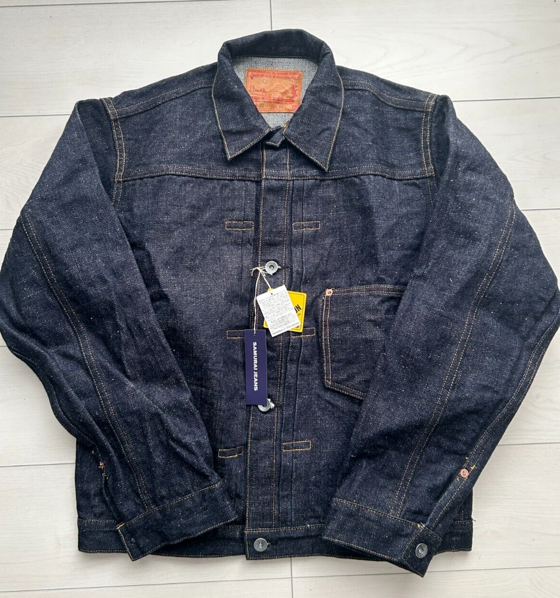 SAMURAI JEANS S0555VX 17OZ Denim JACKET ONE WASHED Indigo 武士道
