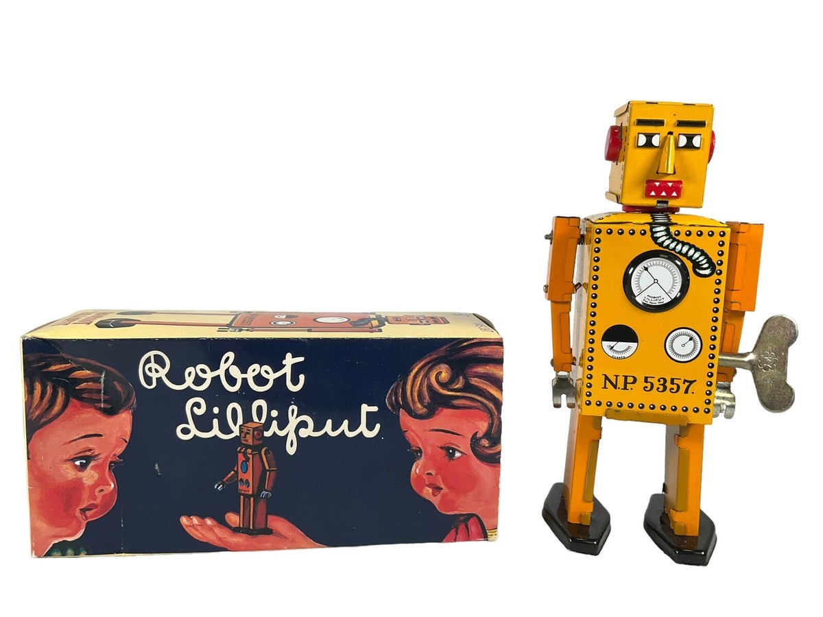 ROBOT LILLIPUT Schiyling RETRO TIN COLLECTIBLE - IN BOX - 6.5