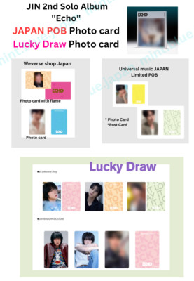 BTS JIN Echo Weverse UMS JAPAN Official POB / Lucky Draw Photo