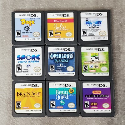 LOT of 9 Nintendo DS Games Cartridge Only Activision Ubisoft EA