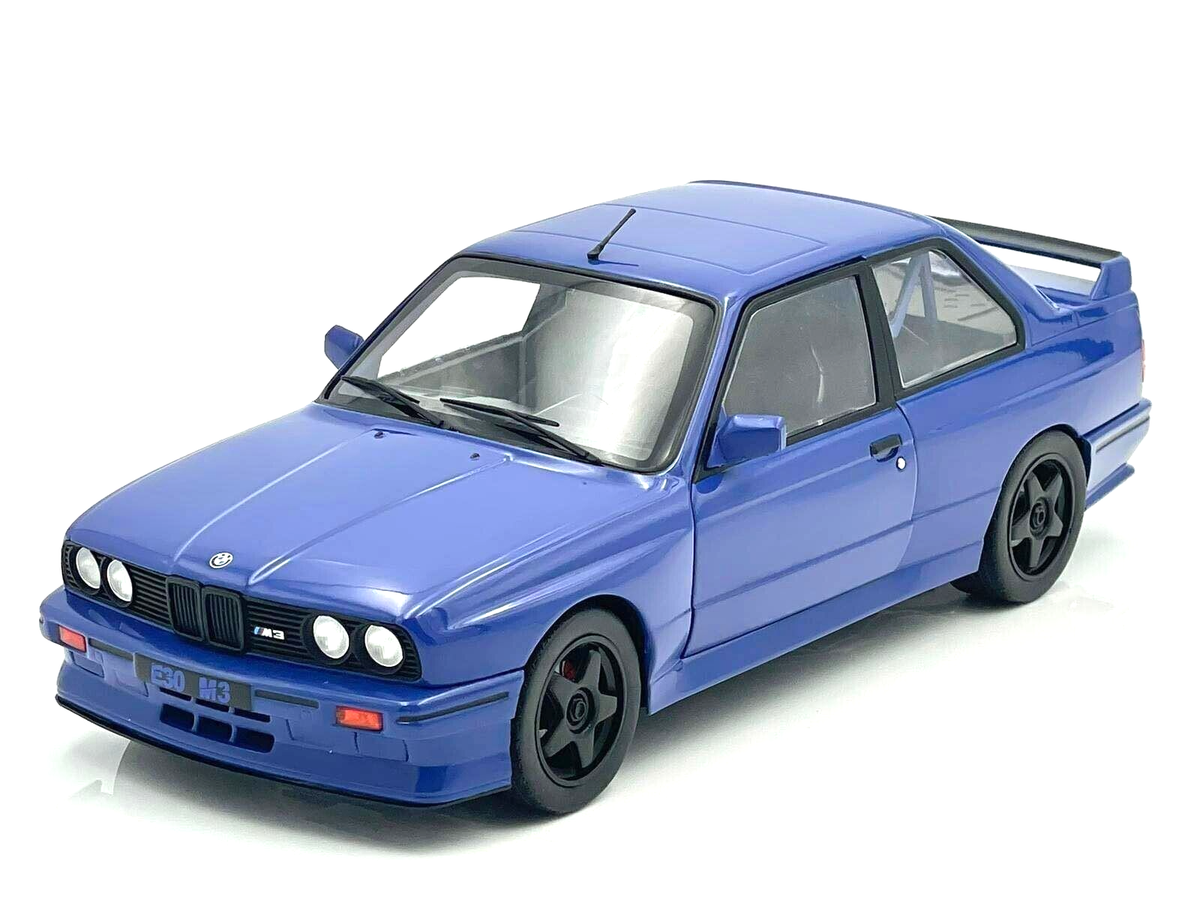1/18 BMW M3 E30 Street Fighter 1990 Blue Diecast Model Car by