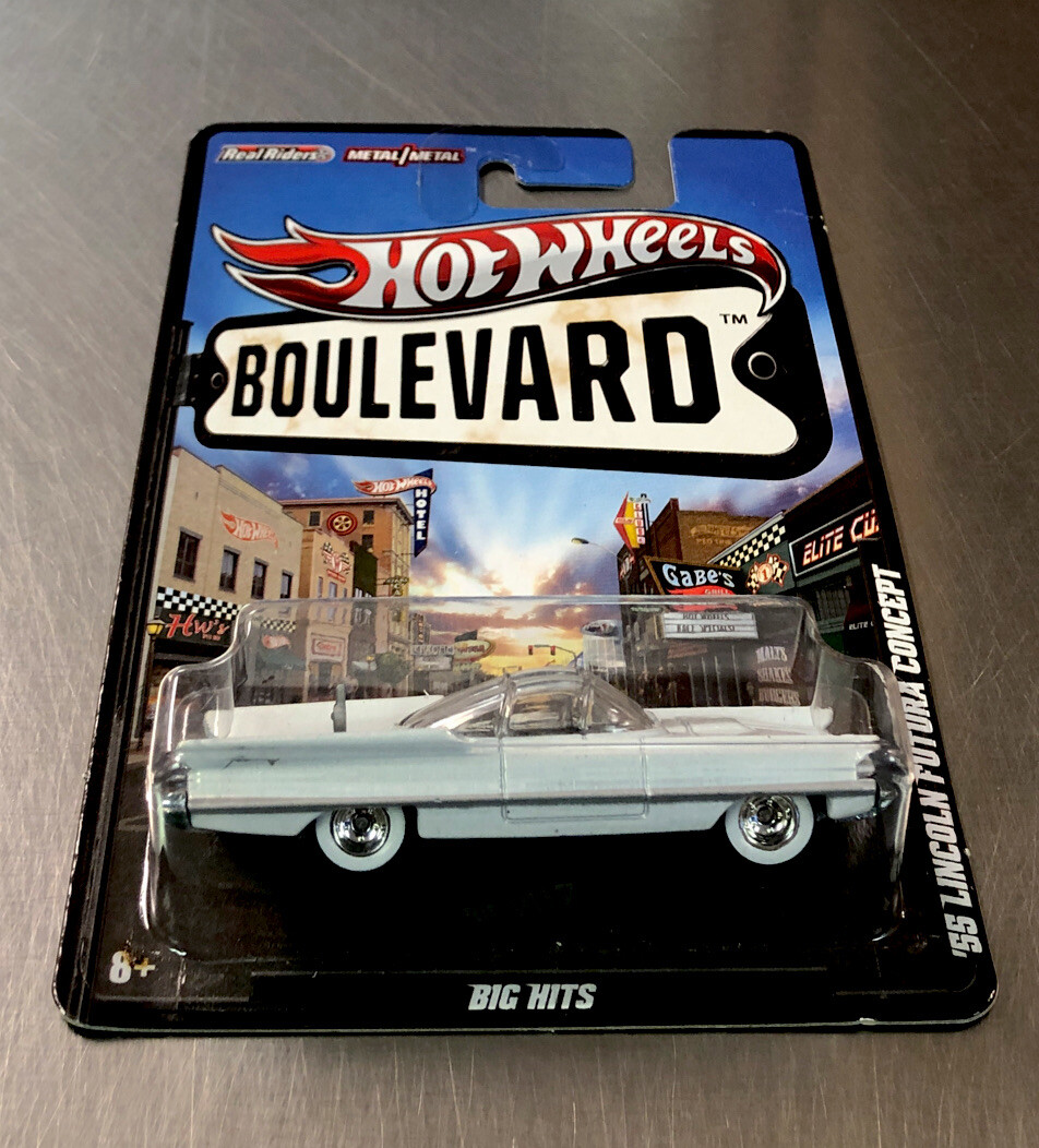 HOT WHEELS '55 LINCOLN FUTURA CONCEPT WHITE TIRES PAINT BOULEVARD
