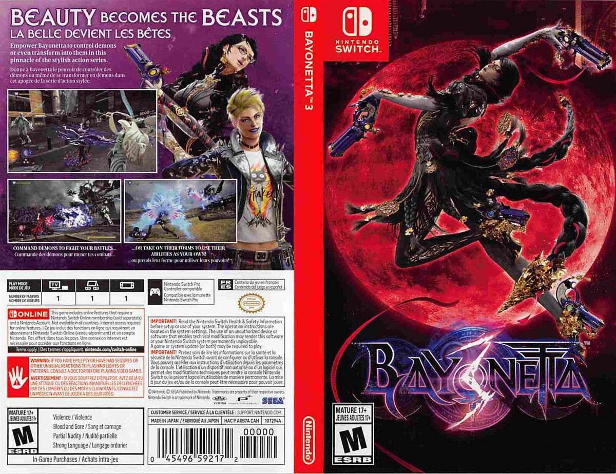 Nintendo Switch BAYONETTA 3 box art | eBay