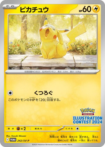 Pikachu 019 L-P Promotional cards Holo Japanese Pokemon Card B25