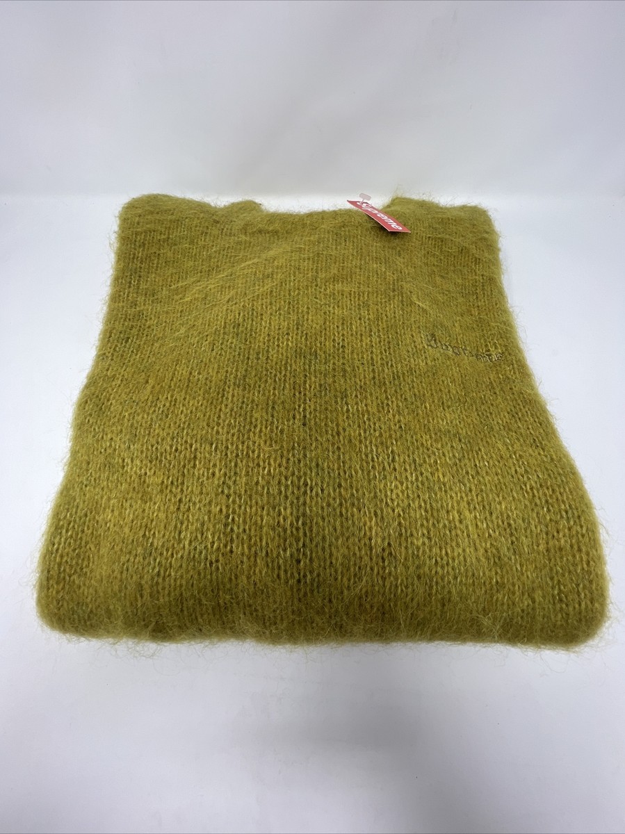 Supreme Brushed Mohair Sweater FW22 Acid Size L Authentic Brand