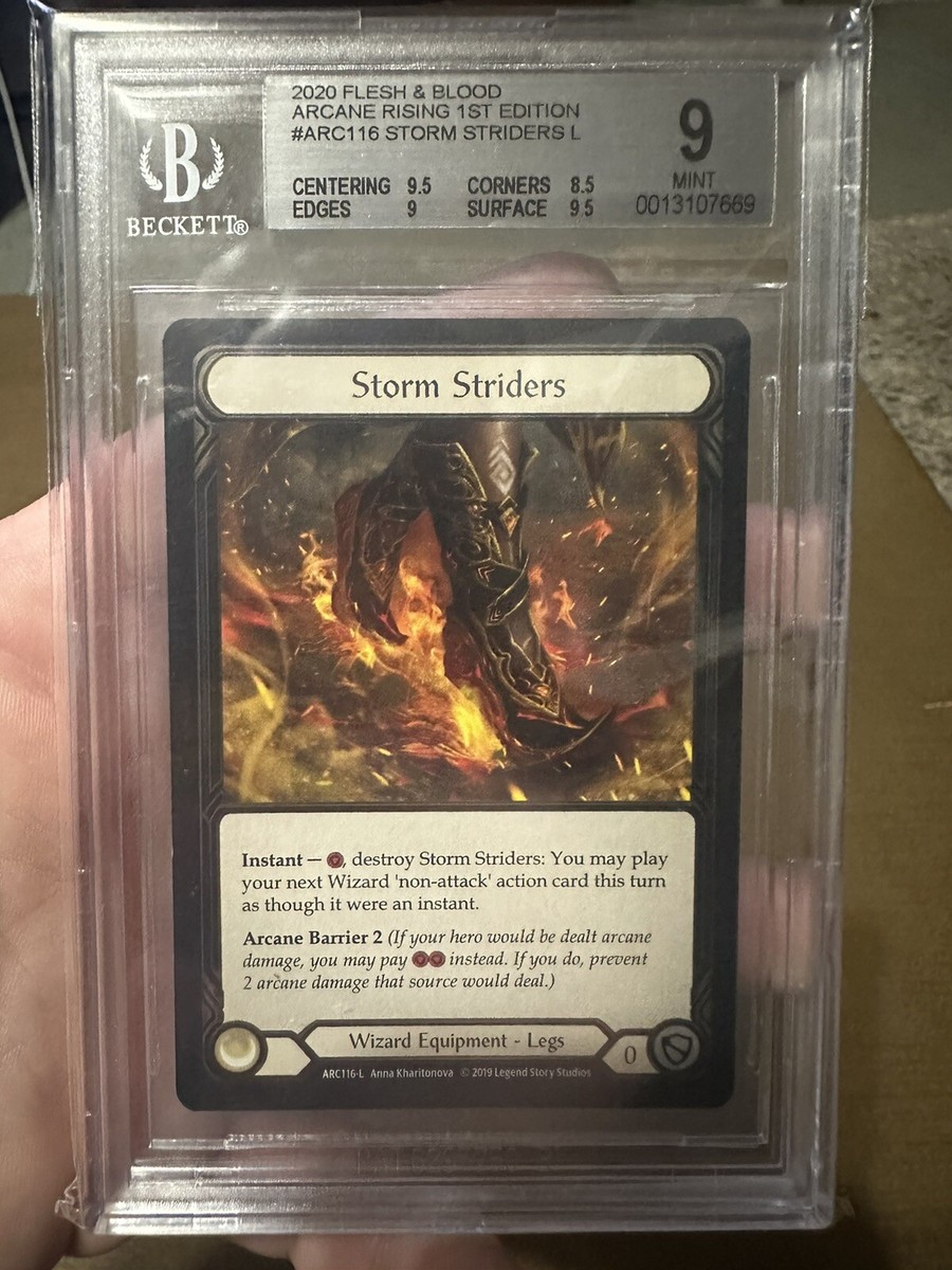 Storm Striders- Cold Foil- BGS 9- Flesh and Blood- Arcane Rising