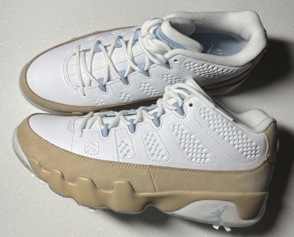 Nike Air Jordan 9 Low Men's Size 8 Golf Linen White Tan FJ5934-002
