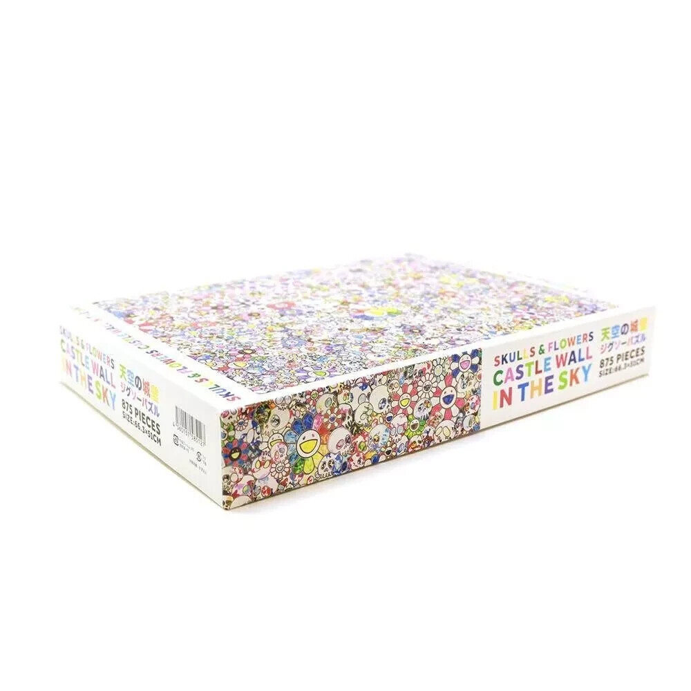 Takashi Murakami Puzzle SKULLS & FLOWERS BLUE SIGNAL CASTLE WALL