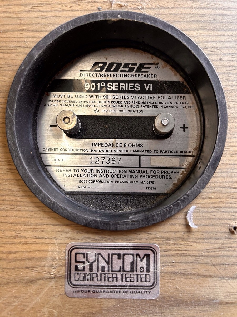 Bose 901 Series VI Direct Reflecting Speakers with Equalizer | eBay