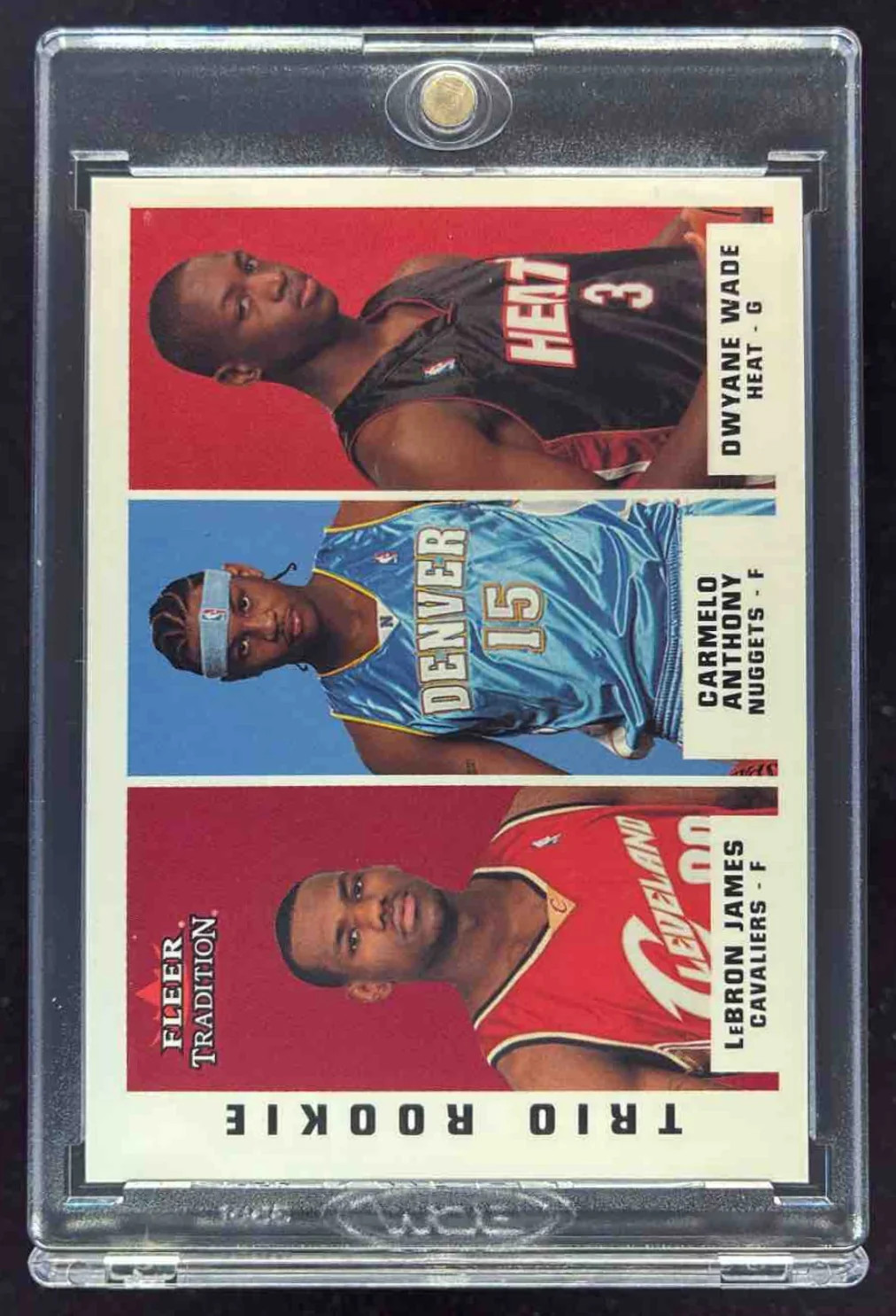 LeBron James 2003 Fleer Tradition #300 Trio Rookie (w/C. Anthony