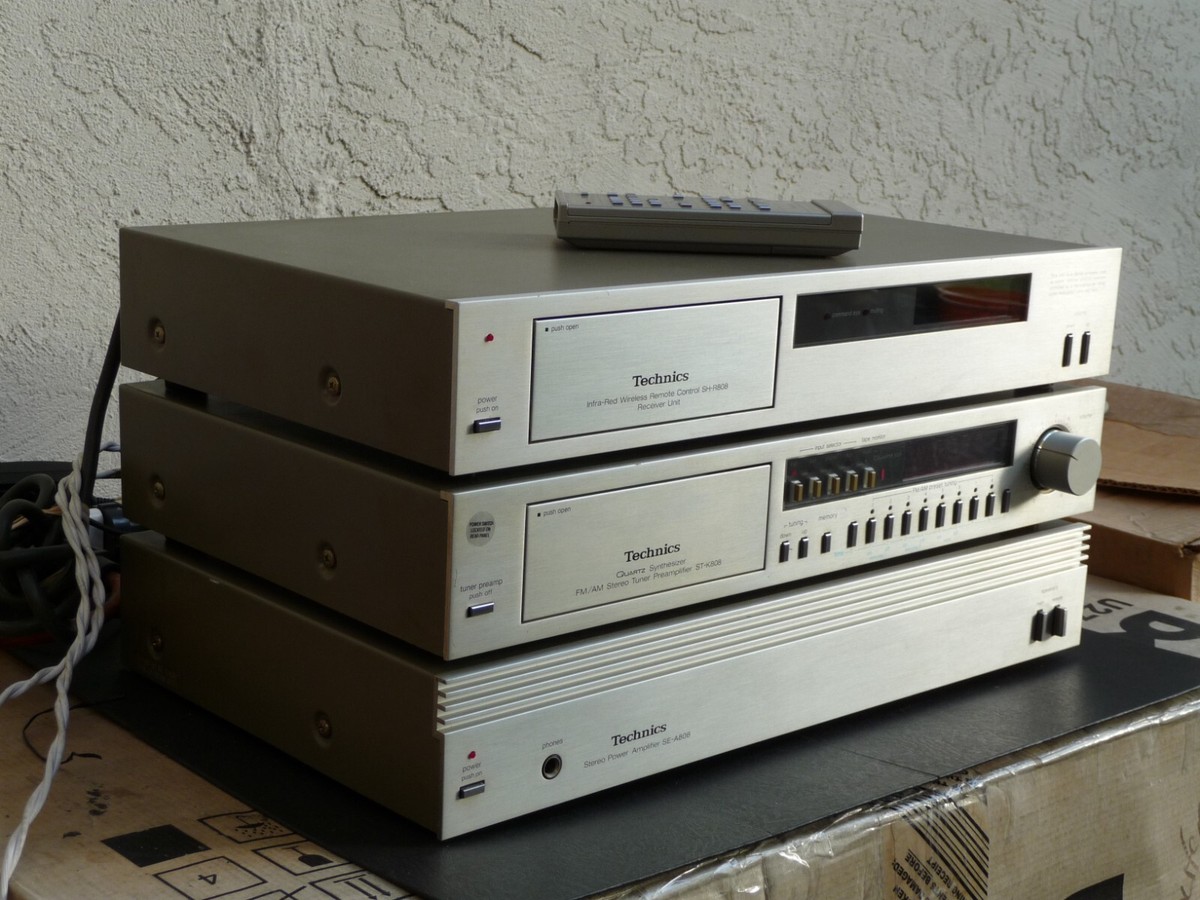 Technics Stereo System ST-K808 Preamp SE-A808 Power Amp SH-R808