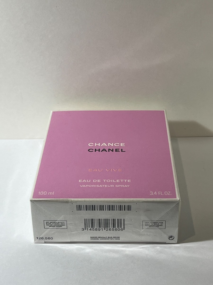 Chanel Chance Eau Vive 3.4oz Women's Eau de Toilette for sale