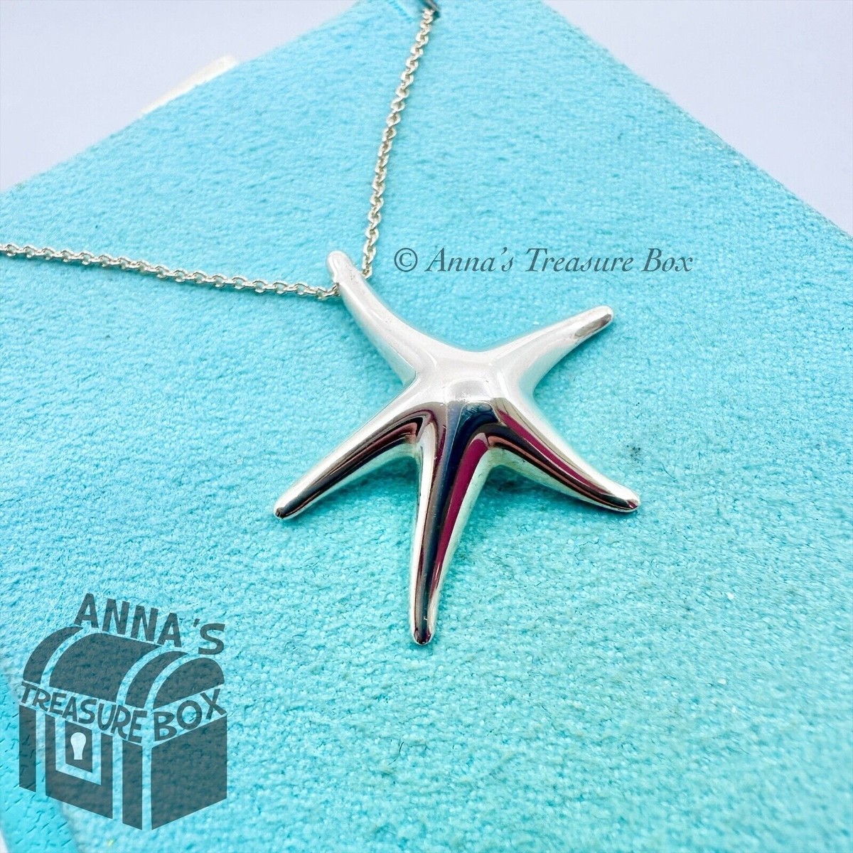 Tiffany & Co. 925 Silver Elsa Peretti Large 28mm Starfish Pendant
