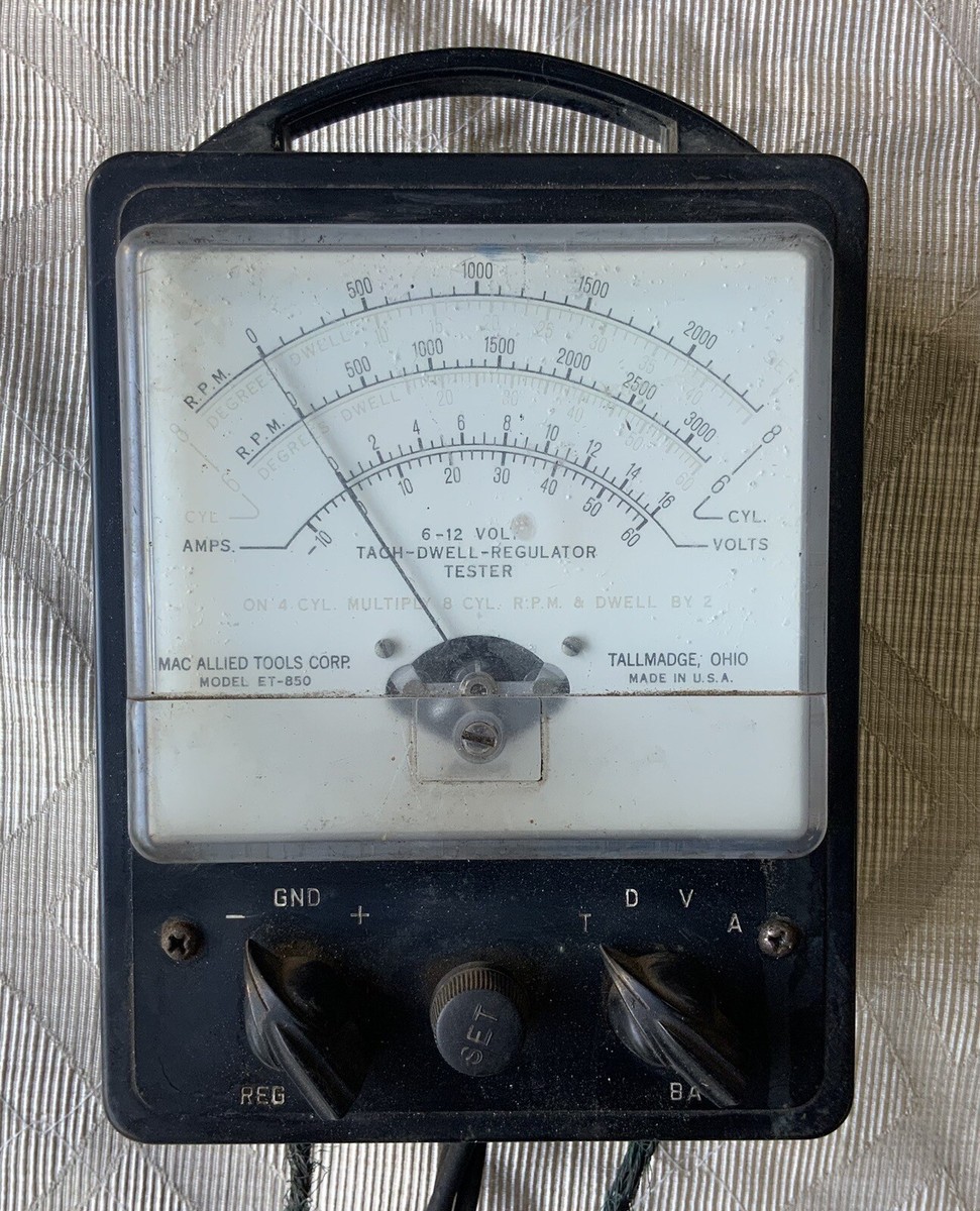 Vintage Mac Tools ET-850 Tach Dwell Volt Ohmmeter - Well Used