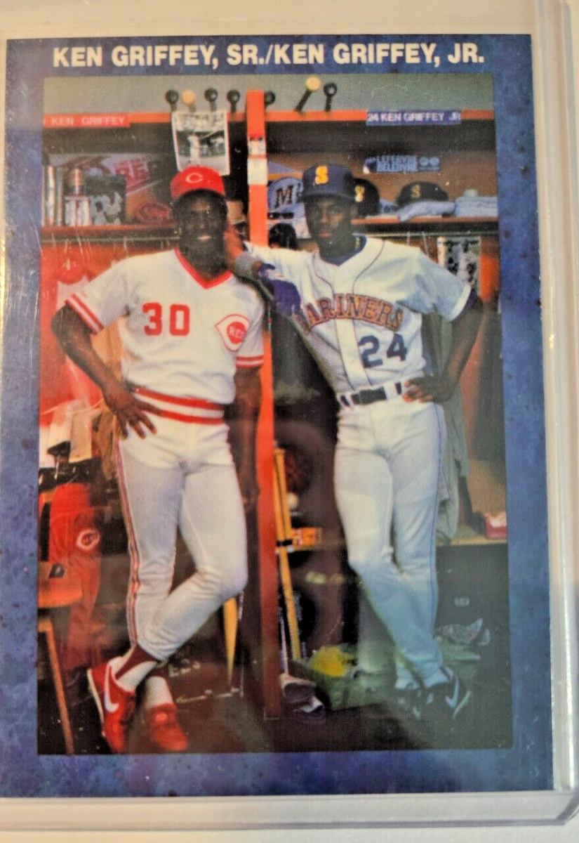 Ken Griffey Jr. and Ken Griffey Sr. Locker Room Odball Card