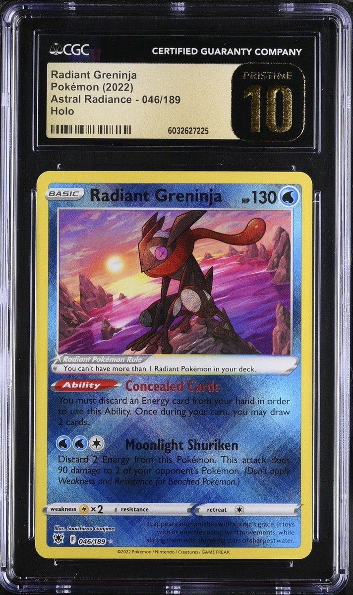 CGC 10 PRISTINE Radiant Greninja 046/189 Astral Radiance Holo Rare
